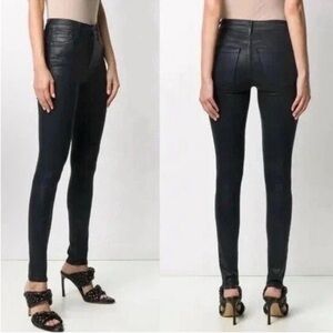 Citizens of Humanity Size 29 Women’s Sky High Skinny Jeans Coated Shiny Black